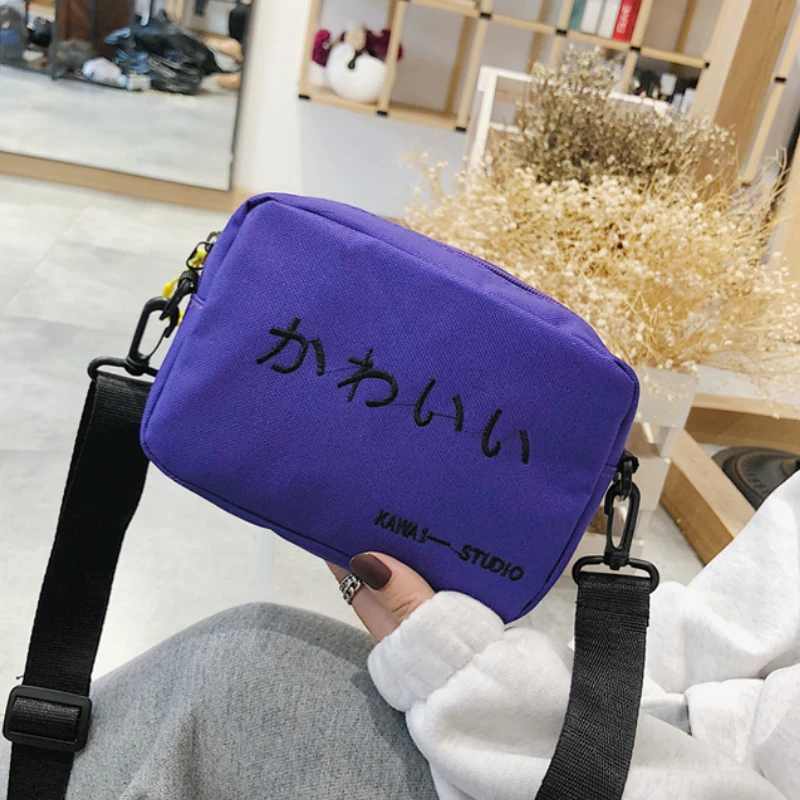 

Women's Fashion Canvas Simple Solid Handbag Small Shoulder Bags Crossbody Bags for Girls Messenger Bags for Female bolso mujer