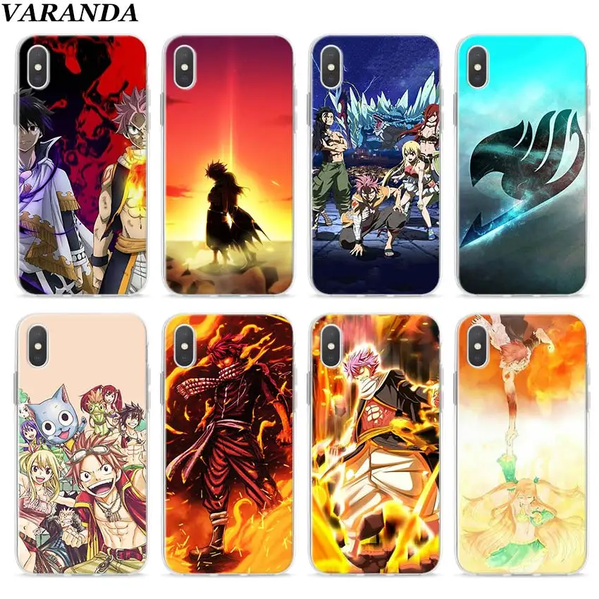 

FAIRY TAIL Clear Silicone Case for Apple iPhone 7 8 Plus 6 6s Plus 5 5s X XR XS MAX TPU Soft cases Coque