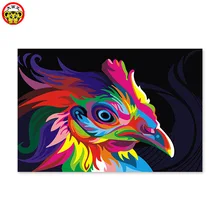 Diy картина маслом по номерам Автопортрет окрашенные цвет заполнить ручной работы подарок декоративные красочные Абстрактный чистая курица