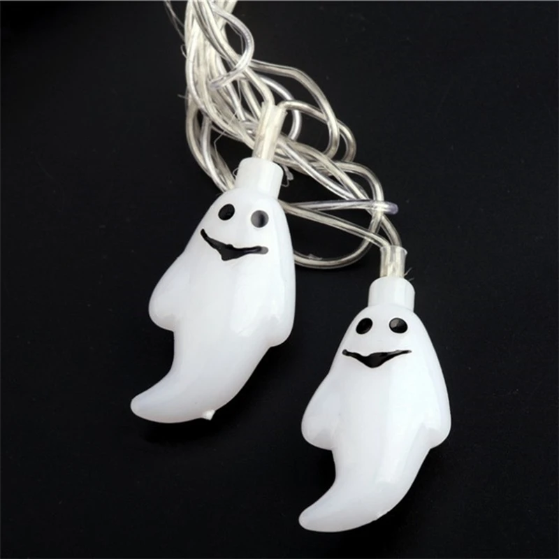 LED Pumpkin Ghost Pendant Lights Halloween Decorations Party Decoration Active Atmosphere Pumpkin Ghost Lights USB String (1)