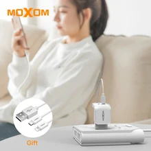 MOXOM USB зарядное устройство 22W 2.4A EU Plug USB зарядное устройство для iPhone 7 6 6s iPad Адаптер зарядного устройства Dual Ports для Samsung зарядное устройство для телефона