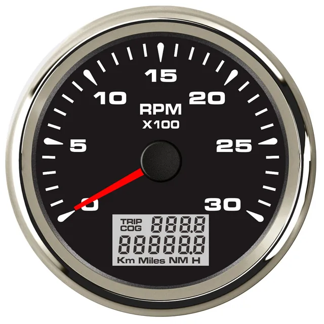 85mm White Marine Tachometer Gauge Boat RPM Tacho meter Diesel Engine
