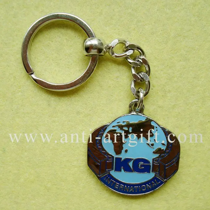 

Promotional key chain die casting enamel The earch Design