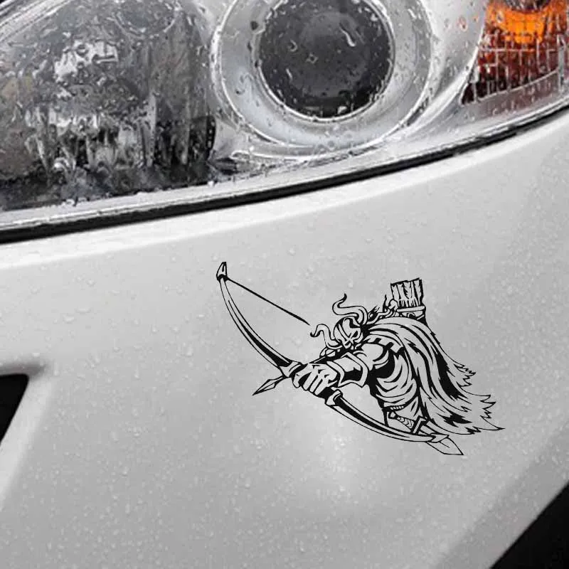 YJZT 13 6*13 2 см Brave Strong Cool Viking Warrior покрывающая тело модная Автомобильная наклейка