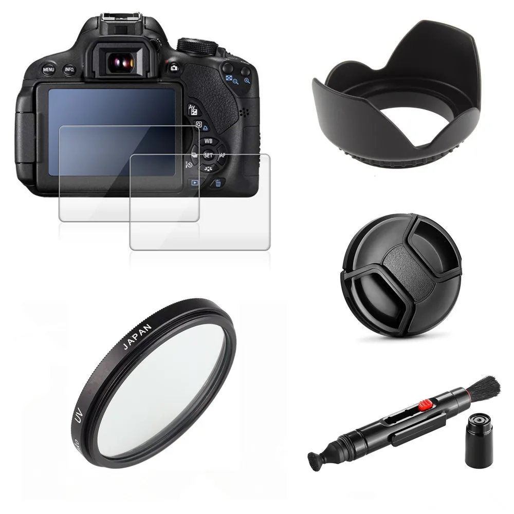 

Accessories kit UV Filter + Lens Hood + Cap + Cleaning pen + Glass LCD Protector for Nikon CoolPix P1000 Digital Camera