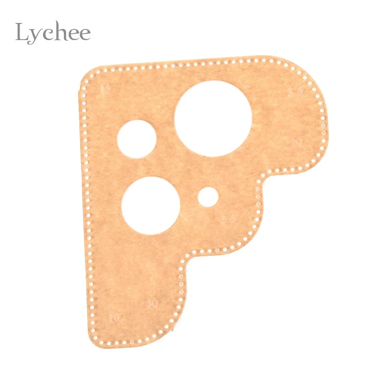 Lychee Leather Craft Acrylic Cutting Circle Corner Stitching Template Stencil Diy Leathercraft Leather Cutting Templates