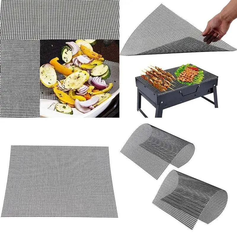 

Reusable BBQ Grill barbecue Mat Teflon Sheet Resistant Non-Stick Barbecue Bake Meat Barbecue Supplies Fish Vegetable Smoker Mats