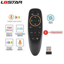 L8STAR G10 пульт дистанционного управления 2,4 г Air mouse гироскоп Google smart Voice IR RF универсальный пульт дистанционного управления для Android tv BOX HK1 X96mini