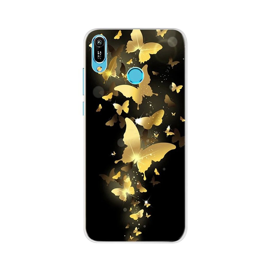 Чехол для Huawei Y 6 2019 чехол Y6 с милым котом силиконовые чехлы телефонов бампер