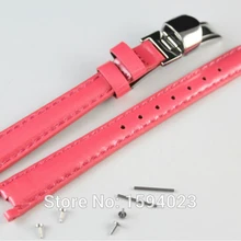 12 мм(buckle10mm) t094210a высокое качество серебряной пряжкой+ розовый Пояса из натуральной кожи слой краски Смотреть Группы ремешок для t094