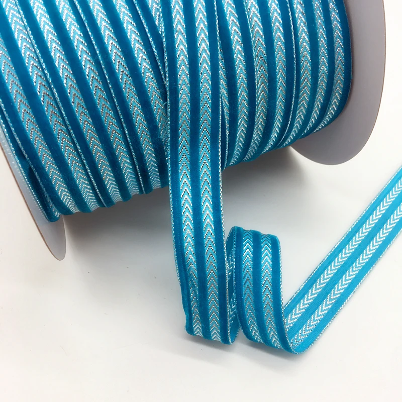 

(5Yards/lot) 1Inch (25mm)Wide Sky blue Soft Comfortable Velvet Ribbon Headband Clips Bow Wedding Christmas Decoration