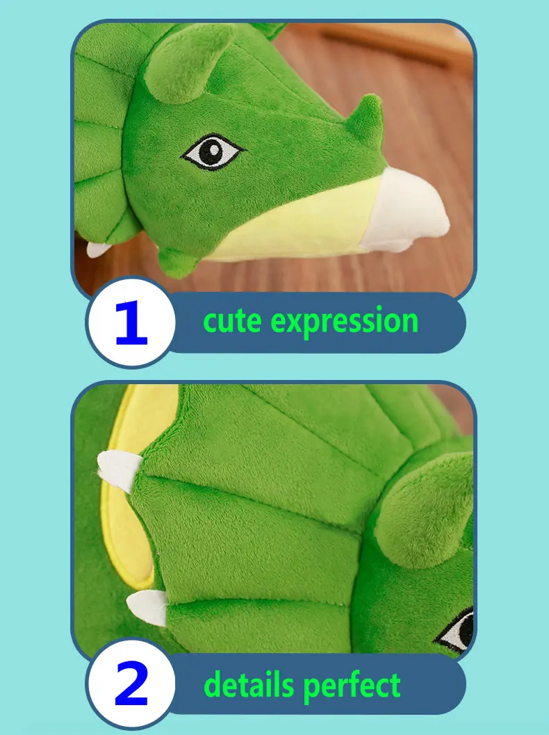 90CM New Dinosaur plush toys hobbies, Lovely Triceratops rex Plush dolls & stuffed toys for children boys,baby classic toys (9)