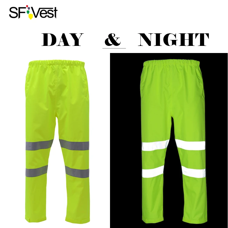 SFVest navy blue lime green retroreflective waterproof work pants jogger outdoor casual mens winter work trousers free shipping SFVest navy blue lime green retroreflective waterproof work pants jogger outdoor casual mens winter work trousers free shipping