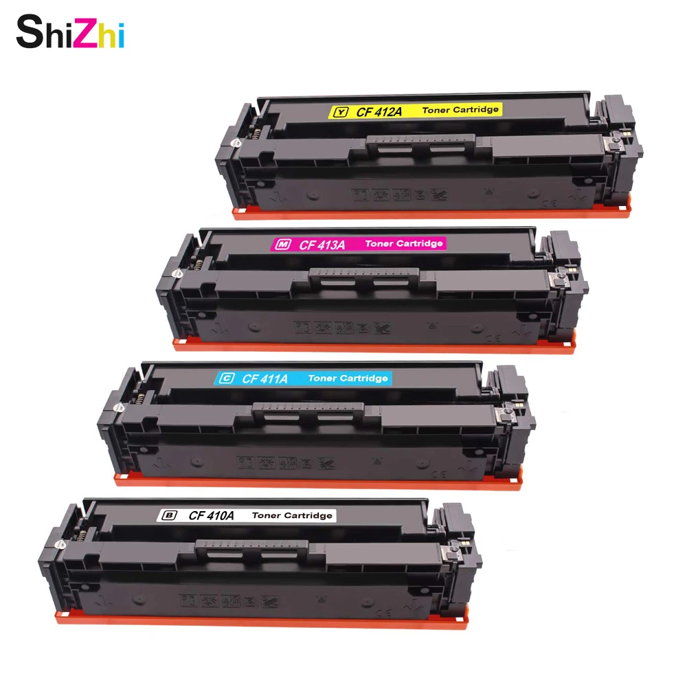 SHIZHI CF410 CF410A CF411A CF412A CF413A совместимый цветной тонер картридж для HP LaserJet MFP M377dw M477fdn