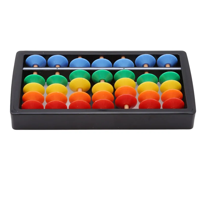 12X6 см мини пластиковые цветные арифметические абакусы 7 цифр детские математические инструменты китайские игрушечные счеты Abacus развивающие