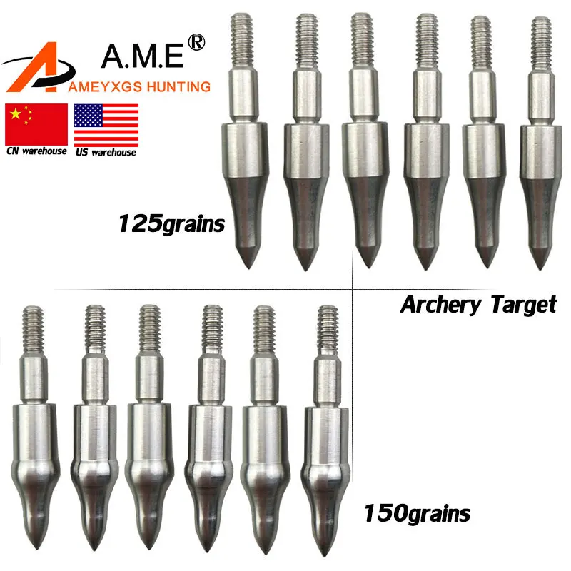 

12Pcs Archery Target Arrowhead Arrow Field 125/150Grain Broadheads Practice Arrow Heads Tips For Shooting Hunting Accessories