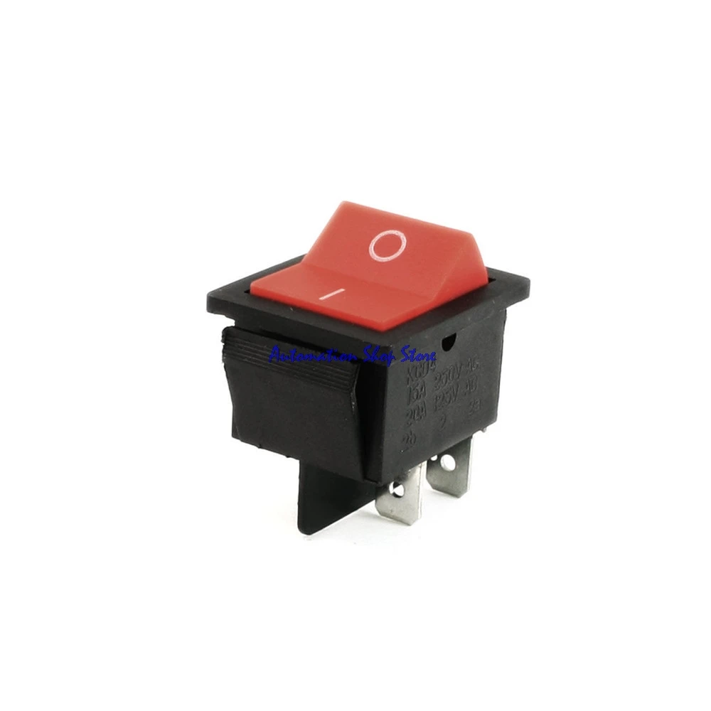 5 шт. KCD4 фиксации Рокер кнопка выключателя питания DPST I/O 4 Пина красный 16A 250VAC 20A 125VAC