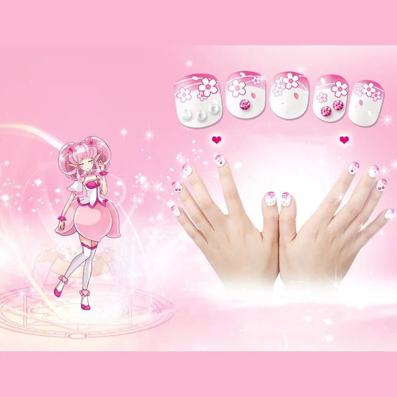 Children's DIY Handmade Nail Patch Makeup Jewelry Toy Waterproof Nail Sticker Set Girl Child Nail Fun Toy Children's DIY Handmade Nail Patch Makeup Jewelry Toy Waterproof Nail Sticker Set Girl Child Nail Fun Toy