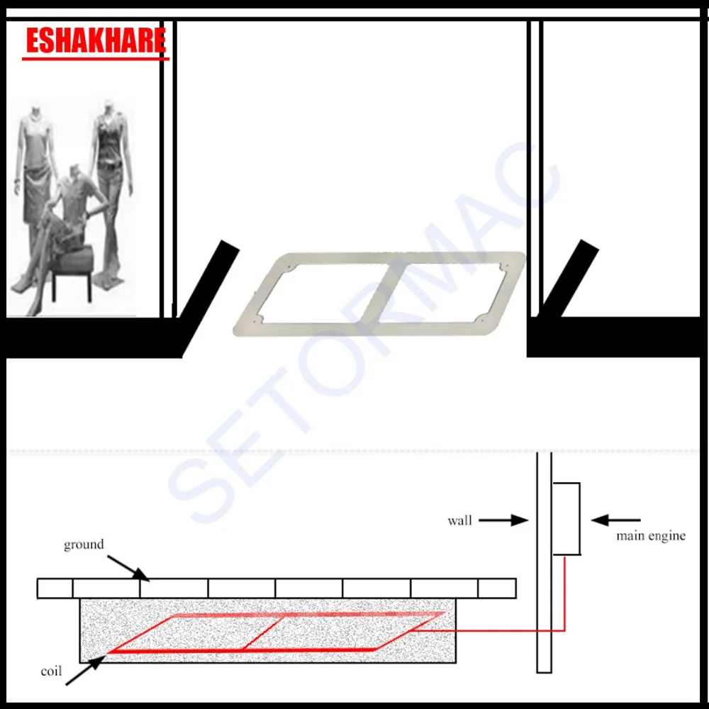 

cloth security alarm system with sound and light 58Khz eas system invisible shoplifting prevention system alarm sensors