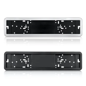 

1Pc Stainless Steel EU License Number Plate Holder Frame European UK German Russian Number License Plate Bracket Frame Holder