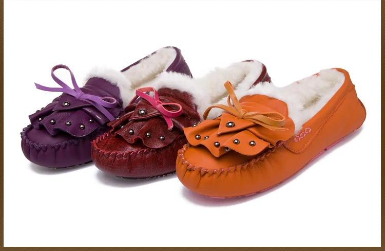 

2017 Oxford Shoes For Women Special 0-3cm Offer New Wool And Winter Beans Warm Round Toe Flat With The Female Fashion Shoes 047