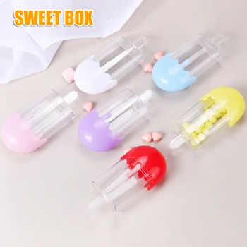 

Hot 10pcs Candy Box Tubes Plastic Iced Cream Stick Candy Box for Halloween Children LSK99