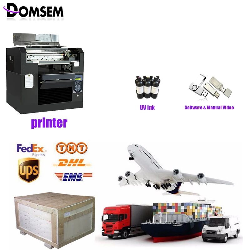 Полноавтоматический DTG принтер DOMSEM для футболок одежды тканей CMYK + WWWW размер A3