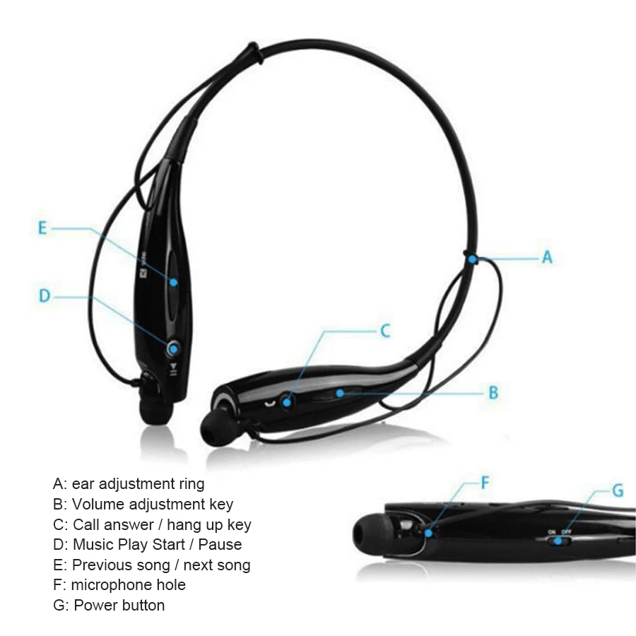 Беспроводные стерео Bluetooth наушники шейным гарнитура спортивные фонес де ouvido