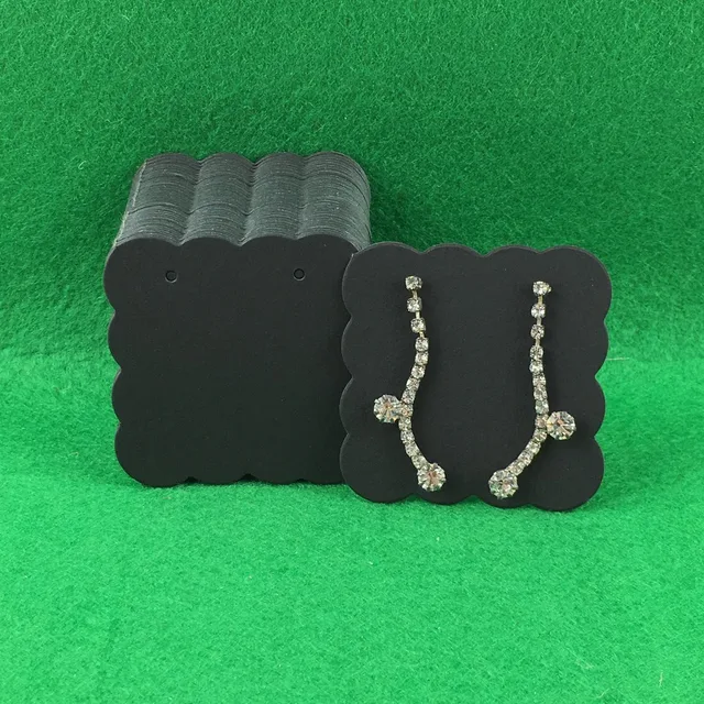400pcs 5 5cm Fashion Earring Cards Black Paper Jewelry 400pcs 5 5cm Fashion Earring Cards Black Paper Jewelry Display Vintage