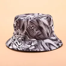 LDSLYJR хлопок печати Двусторонняя одежда Панама для рыбака шляпа уличная дорожная шляпа шляпы от солнца для мужчин и женщин 41