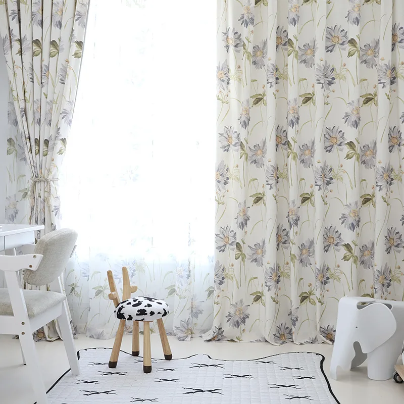 Медленная душа Хризантема аромат хлопок и лен занавески декоративные занавески для французского окна тюль для спальни гостиной