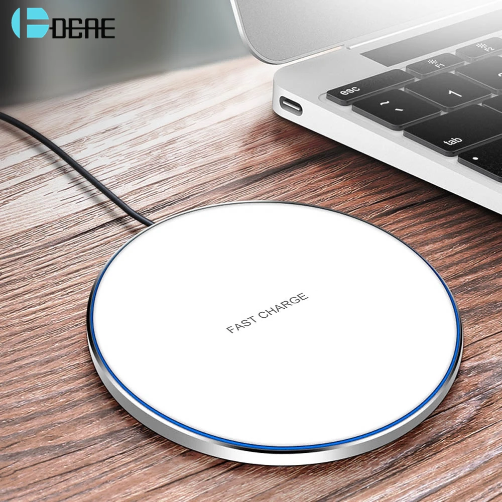 

DCAE 10W Wireless Charger Qi Quick Charge Fast Charging Pad For iPhone 11 X XR XS Max 8 Airpods Pro Samsung S10 S9 S8 Note 10 9