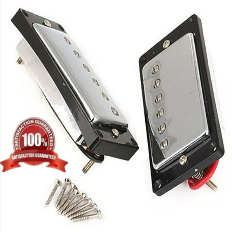 

Chrome Humbucker Bridge Neck Pickups Set for Gibson Les Paul Electric Guitar Tool Parts