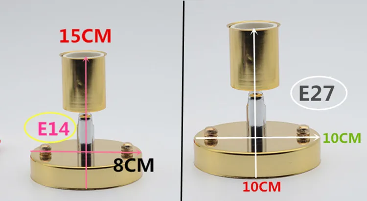 Настенный поворотный E27/E14 держатель лампы Спальня столовая аксессуары бар освещения светодио дный основание светильника частей