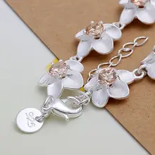 KN-H095, с посеребрением браслет 925 заводская цена модные ювелирные украшения с инкрустацией желтый драгоценный камень браслет со сливкой