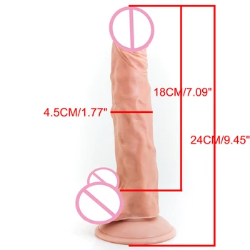 camaTech 9inch Giant Dildo Realistic Balls Extreme Big Flexible Penis Super Huge Silicone Dick With Strong Suction Cup For Women 5
