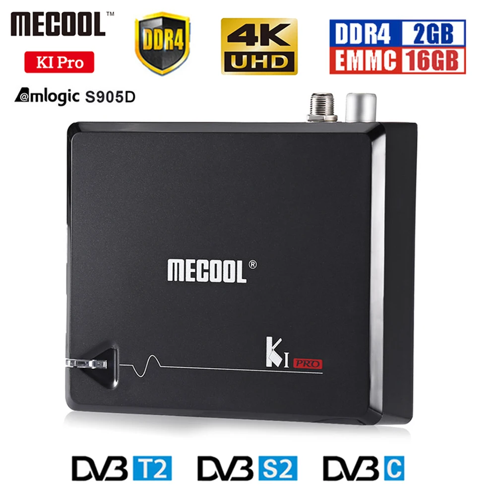 

KI Pro DVB S2 Android 7.1 TV Box DVB-T2/DVB-S2/DVB-C Amlogic S905D Quad 2GB+16GB Smart TV Box Dual 5G WIFI H.265 4K Set Top Box