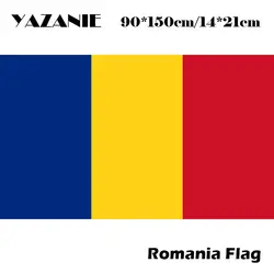 Yazanie 90x150 см Флаг Румынии Синий Желтый Красный полиэстер 100D румынский флаги и растяжки национальный флаг на выбор, бесплатная доставка