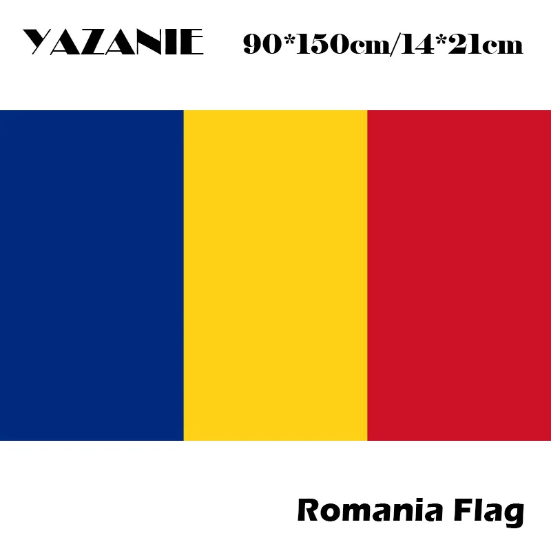 YAZANIE 90x150 см румынский флаг синий желтый красный 100D полиэстер румынские флаги и