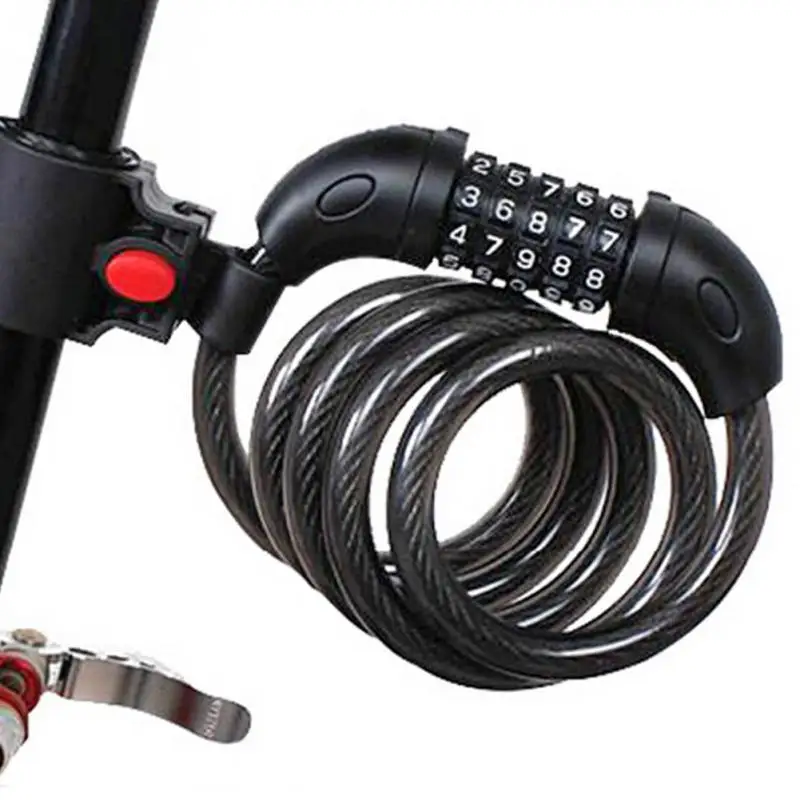 Bike Lock 5 Digit Code Combination Bicycle Security Lock 1200 mm x 12