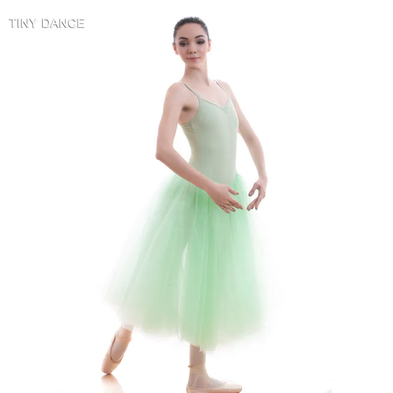 

Adult Girls Long Romantic Ballet Dance Tutu for Practice or Performance Ballerina Dancing Costume Leotard Dress 15089
