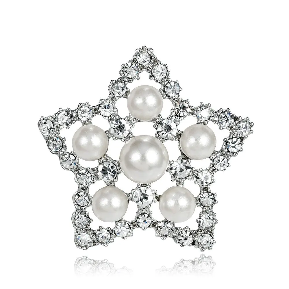 Fashion Rhinestone Brooches For Wedding Star Brooch For Women Fashion