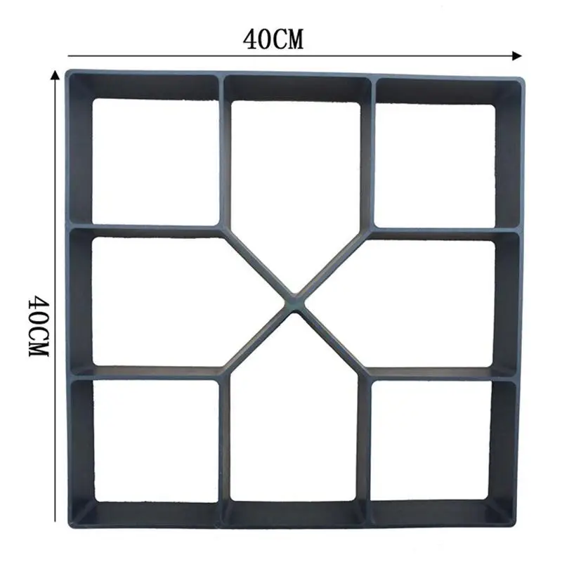 Пластиковая форма для изготовления дорожек DIY квадратная ручная тротуарная цементная кирпичная форма для украшения сада(черный