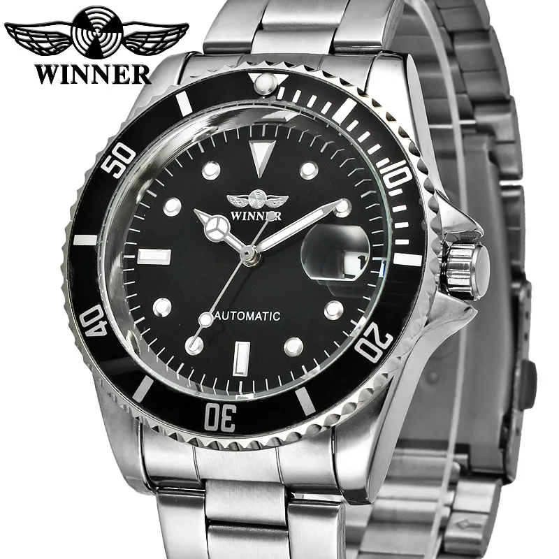 

Famous Mens Brand Bezel Dial Automatic Wristwatch Mechanical Watches Male Stainless Steel Business Clock Relogio Masculino