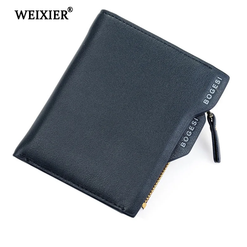 

New PU Handsome Men's Change Credit Card ID Short Wallet Solid Color Multi-Function Banknotes High Quality Wallet