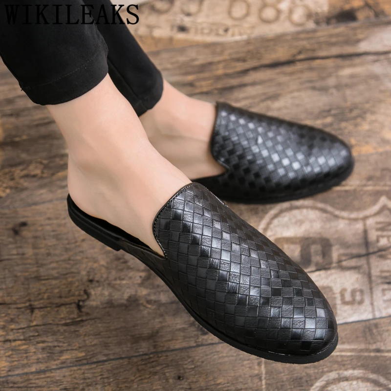 mens leather mule