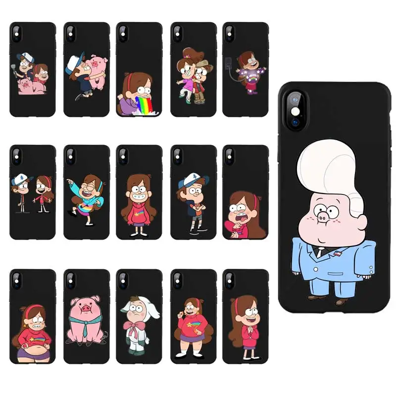 

M231 Gravity Falls Family Art Black Silicone Case Cover For Apple iPhone 11 Pro XR XS Max X 8 7 6 6S Plus 5 5S 5G SE