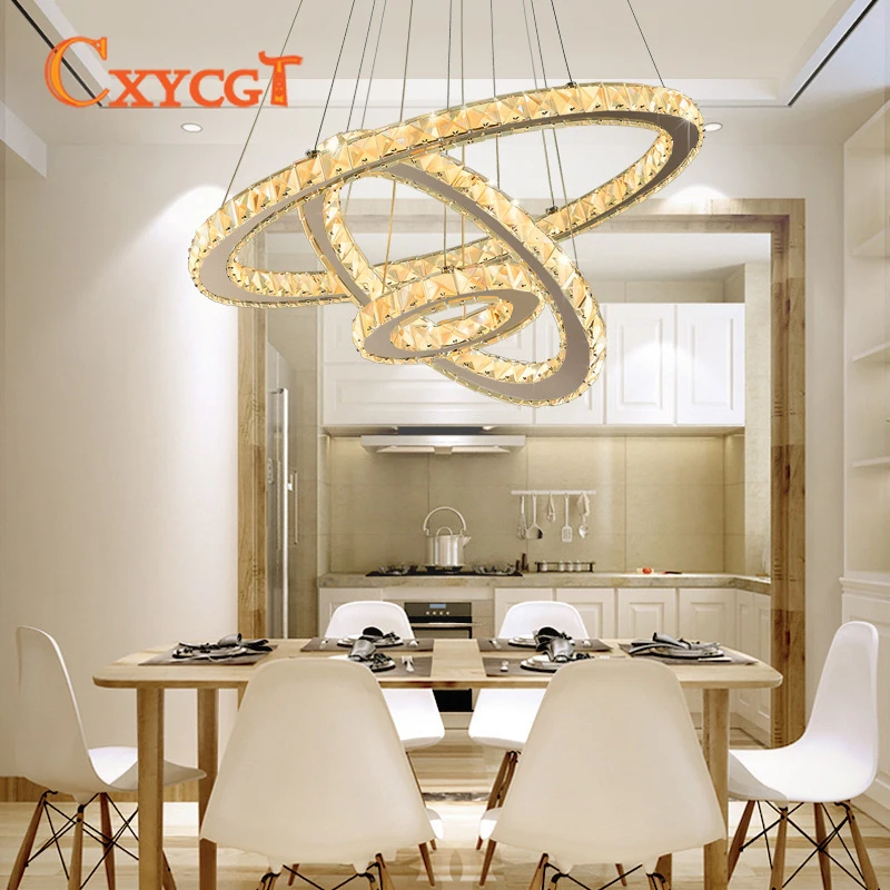 

Modern Art Ring Free Creative Chandelier for Restaurant Bedroom Lighting