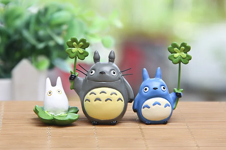 Япония мини Тоторо фигурка из смолы игрушки аниме Ghibli Миядзаки lucky фигурка Totoro модель коллекционное украшение для детей