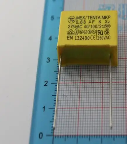 10 шт./лот Защитный колпачок для 275V 684K 0,68 мкФ X2 защитного конденсатора(275V684K 15 мм полипропиленовый пленочный 275VAC конденсаторы 275V684 постоянной ёмкости, универсальный конденсатор